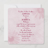 Invitation mariage design rose pâle (Devant)