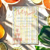 Invitation Mariage Dessiné à la Main Italian Lemon Blue C'est