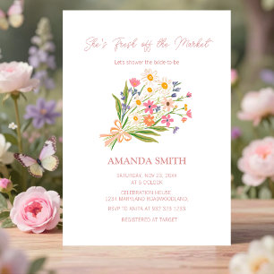 Invitation Mariage dessiné à la main, mignon et frais débarqu