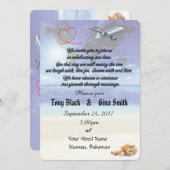 Invitation Mariage Destination Caraïbes (Devant / Derrière)