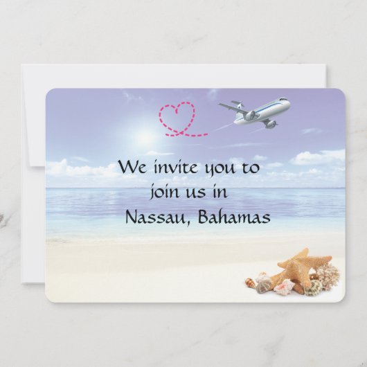 Invitation Mariage Destination Caraïbes (Dos)