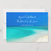 Invitation Mariage Destination Enregistrer La Plage Date (Dos)