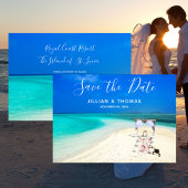 Invitation Mariage Destination Enregistrer La Plage Date