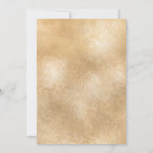 Invitation Mariage Destination Gold World Map Frame (Dos)