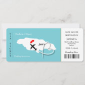 Invitation Mariage Destination Jamaïque Pass billet photo (Devant)