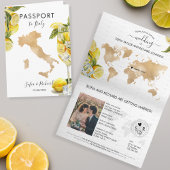 Invitation Mariage Destination Lemon Citrus Passeport Italie