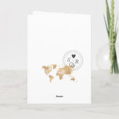 Invitation Mariage Destination Passport Gold World Map Invita (Dos)