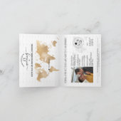 Invitation Mariage Destination Passport Gold World Map Invita (Intérieur)