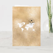 Invitation Mariage Destination Passport Gold World Map Invita (Dos)