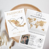 Invitation Mariage Destination Passport Mexique World MaP