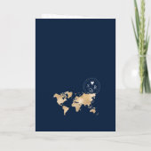Invitation Mariage Destination Passport World Map Code QR (Dos)