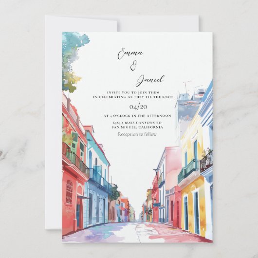 Invitation Mariage Destination Paysage de Buenos Aires (Devant)