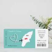 Invitation Mariage Destination Rhodes Billet d'embarquement P (Debout devant)