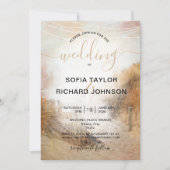 Invitation Mariage Destination Sand Dunes Beach Grass Invitat (Devant)