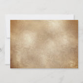 Invitation Mariage Destination World Map Gold Removable Heart (Dos)