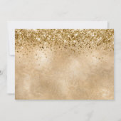 Invitation Mariage Destination World Map Gold Removable Heart (Dos)