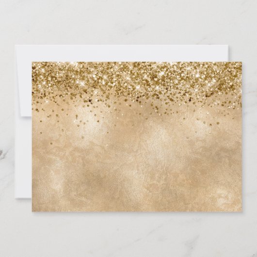 Invitation Mariage Destination World Map Gold Removable Heart (Dos)