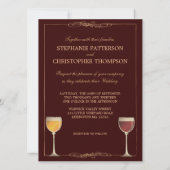 Invitation Mariage d'établissement vinicole de vignoble de (Dos)