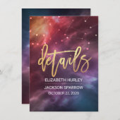 Invitation Mariage Détail du boîtier Star Nebula Constellatio (Devant / Derrière)