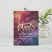 Invitation Mariage Détail du boîtier Star Nebula Constellatio (Debout devant)