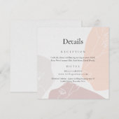 Invitation Mariage Détails Fleur Abstrait (Devant / Derrière)
