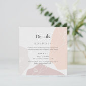 Invitation Mariage Détails Fleur Abstrait (Debout devant)