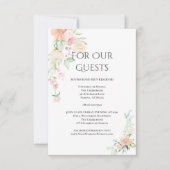 Invitation Mariage | Détails Fleurs de printemps d'aquarelle (Devant)