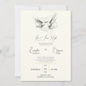 Invitation Mariage d'étalonnage minimal de l'amour (Devant)