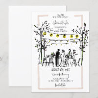 Mariage d'été à la main filetés en plein air