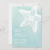 Invitation Mariage d'été à la plage à l'aquarelle (Devant)