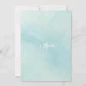 Invitation Mariage d'été à la plage à l'aquarelle (Dos)