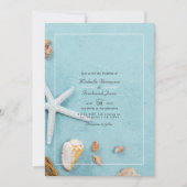 Invitation Mariage d'été à la plage avec réponse QR Code (Devant)
