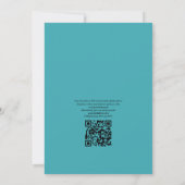 Invitation Mariage d'été à la plage avec réponse QR Code RSVP (Dos)