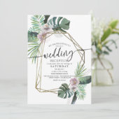 Invitation Mariage d'été à thème tropical (Debout devant)