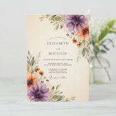 Invitation Mariage d'été Aqua Breezy (Debout devant)