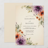 Invitation Mariage d'été Aqua Breezy (Devant / Derrière)