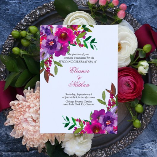 Invitation Mariage d'été aux couleurs chic