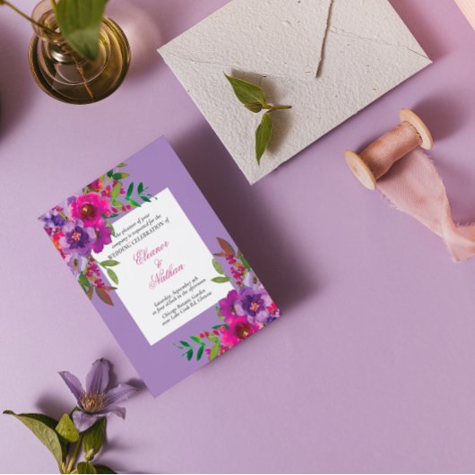 Invitation Mariage d'été aux couleurs chic