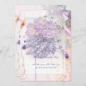 Invitation Mariage d'été aux fleurs sauvages de rose et de la (Devant / Derrière)