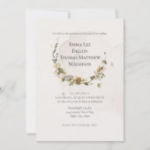 Invitation Mariage d'été aux fleurs séchées (Devant)