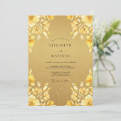 Invitation Mariage d'été baigné de soleil doré (Debout devant)