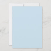 Invitation Mariage d'été bleu barbeau peint (Dos)