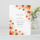 Invitation Mariage d'été Blissful Orange Brûlé (Debout devant)