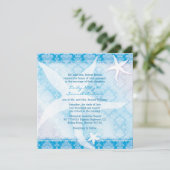 Invitation Mariage d'été Blue Beach Starfish (Debout devant)