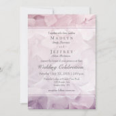Invitation Mariage d'été Blush Pink violet Hydrangea (Devant)
