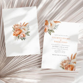 Invitation Mariage d'été Bohème Fleurs de Corail