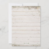 Invitation Mariage d'été BOHO Shiplap Bois de bord Hydrangea (Dos)