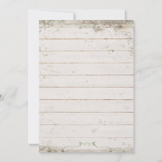 Invitation Mariage d'été BOHO Shiplap Bois de bord Hydrangea (Dos)