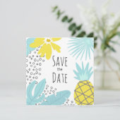 Invitation Mariage d'été botanique moderne Save the Date (Debout devant)