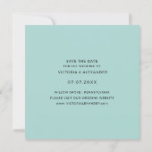 Invitation Mariage d'été botanique moderne Save the Date (Dos)